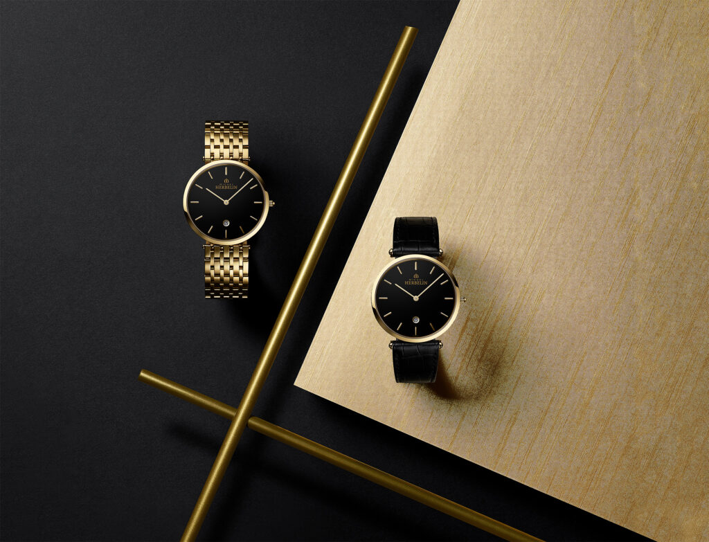 Photographie horlogerie – Herbelin duo art still life – studio Lausanne Suisse