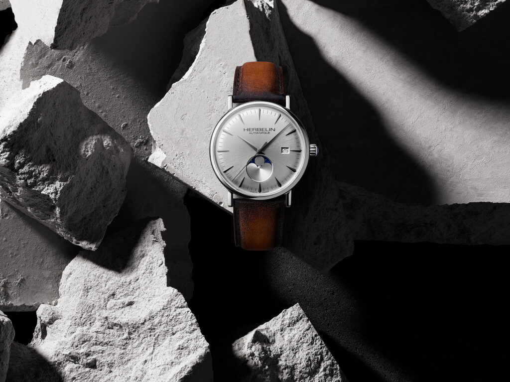 Photographie horlogerie – herbelin moonphase – studio Lausanne Suisse